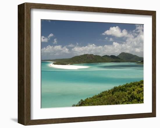Whitehaven Beach and Hill Inlet, Whitsunday Island, Queensland, Australia, Pacific-Tony Waltham-Framed Photographic Print