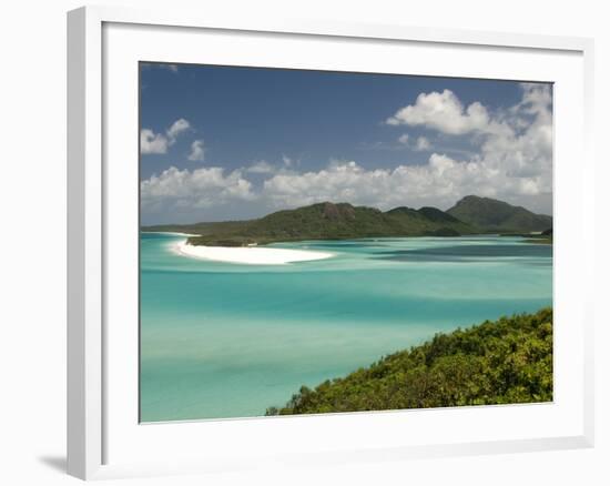 Whitehaven Beach and Hill Inlet, Whitsunday Island, Queensland, Australia, Pacific-Tony Waltham-Framed Photographic Print