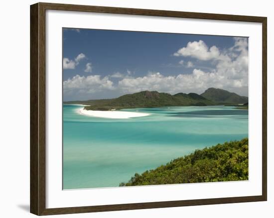 Whitehaven Beach and Hill Inlet, Whitsunday Island, Queensland, Australia, Pacific-Tony Waltham-Framed Photographic Print