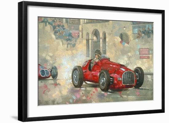 Whitehead's Ferrari Passing the Pavillion, Jersey-Peter Miller-Framed Giclee Print