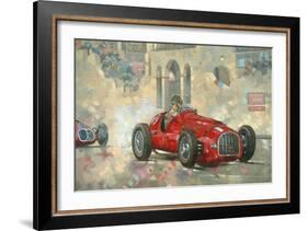 Whitehead's Ferrari Passing the Pavillion, Jersey-Peter Miller-Framed Giclee Print