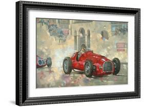 Whitehead's Ferrari Passing the Pavillion, Jersey-Peter Miller-Framed Giclee Print