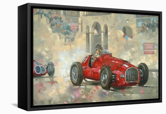 Whitehead's Ferrari Passing the Pavillion, Jersey-Peter Miller-Framed Stretched Canvas