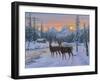 Whitetail and Cabin-Jeff Tift-Framed Giclee Print