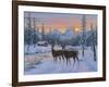 Whitetail and Cabin-Jeff Tift-Framed Giclee Print