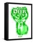 Whitetail Deer Spray Paint Green-Anthony Salinas-Framed Stretched Canvas