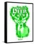 Whitetail Deer Spray Paint Green-Anthony Salinas-Framed Stretched Canvas