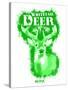 Whitetail Deer Spray Paint Green-Anthony Salinas-Stretched Canvas