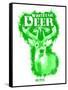 Whitetail Deer Spray Paint Green-Anthony Salinas-Framed Stretched Canvas