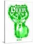 Whitetail Deer Spray Paint Green-Anthony Salinas-Stretched Canvas