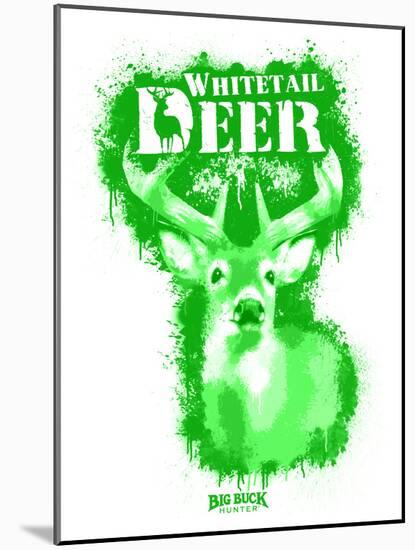 Whitetail Deer Spray Paint Green-Anthony Salinas-Mounted Poster