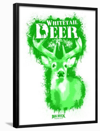 Whitetail Deer Spray Paint Green-Anthony Salinas-Framed Poster