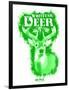 Whitetail Deer Spray Paint Green-Anthony Salinas-Framed Poster