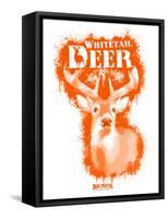 Whitetail Deer Spray Paint Orange-Anthony Salinas-Framed Stretched Canvas