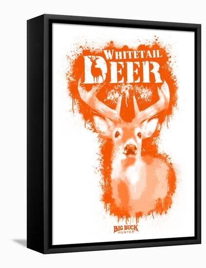 Whitetail Deer Spray Paint Orange-Anthony Salinas-Framed Stretched Canvas