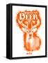 Whitetail Deer Spray Paint Orange-Anthony Salinas-Framed Stretched Canvas