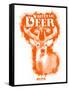 Whitetail Deer Spray Paint Orange-Anthony Salinas-Framed Stretched Canvas