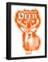 Whitetail Deer Spray Paint Orange-Anthony Salinas-Framed Poster