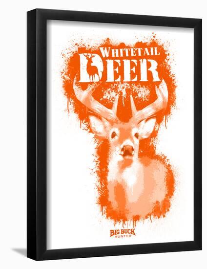 Whitetail Deer Spray Paint Orange-Anthony Salinas-Framed Poster