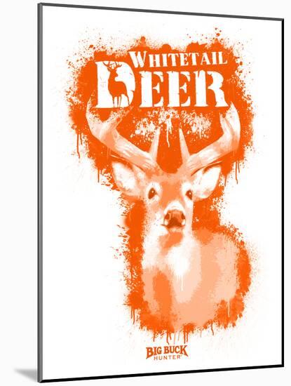 Whitetail Deer Spray Paint Orange-Anthony Salinas-Mounted Poster
