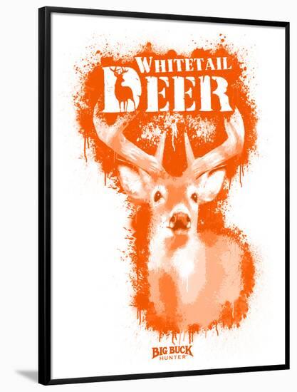 Whitetail Deer Spray Paint Orange-Anthony Salinas-Framed Poster