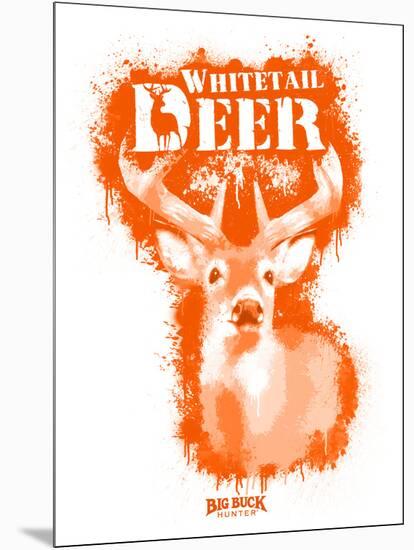 Whitetail Deer Spray Paint Orange-Anthony Salinas-Mounted Poster