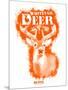 Whitetail Deer Spray Paint Orange-Anthony Salinas-Mounted Poster