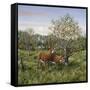 Whitetails under the Apple Tree-Jeff Tift-Framed Stretched Canvas