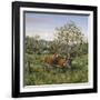 Whitetails under the Apple Tree-Jeff Tift-Framed Giclee Print