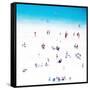 Whitewashed Beach B-THE Studio-Framed Stretched Canvas