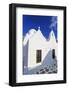 Whitewashed Panagia Paraportiani, Mykonos most famous church, under a blue sky, Mykonos Town (Chora-Eleanor Scriven-Framed Photographic Print