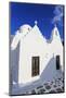 Whitewashed Panagia Paraportiani, Mykonos most famous church, under a blue sky, Mykonos Town (Chora-Eleanor Scriven-Mounted Photographic Print