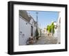 Whitewashed trulli houses along street in the old town, Alberobello, Puglia-Karen Deakin-Framed Photographic Print