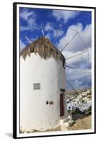 Whitewashed windmill and houses, Mykonos Town (Chora), Mykonos, Cyclades, Greek Islands, Greece, Eu-Eleanor Scriven-Framed Premium Photographic Print