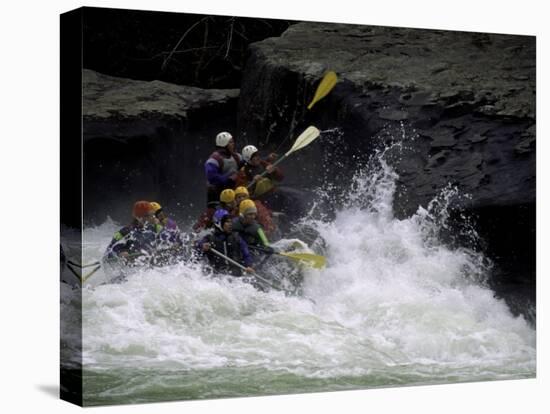 Whitewater Rafting, USA-Michael Brown-Stretched Canvas