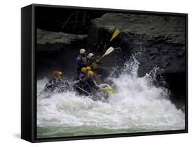 Whitewater Rafting, USA-Michael Brown-Framed Stretched Canvas