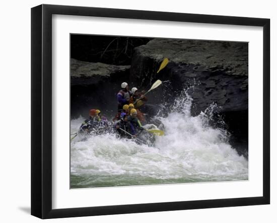 Whitewater Rafting, USA-Michael Brown-Framed Photographic Print