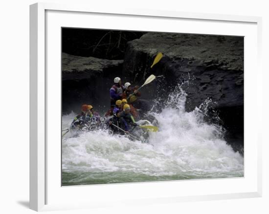 Whitewater Rafting, USA-Michael Brown-Framed Photographic Print