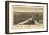 Whitewater, Wisconsin - Panoramic Map-Lantern Press-Framed Art Print