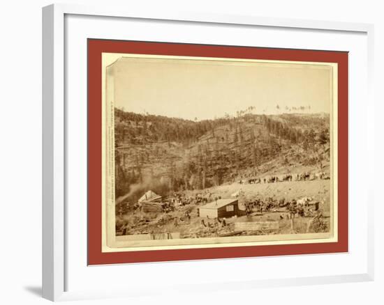 Whitewood Canyon, Wade and Jones R.R. Camp, Black So. Dak-John C. H. Grabill-Framed Giclee Print