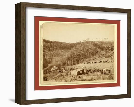 Whitewood Canyon, Wade and Jones R.R. Camp, Black So. Dak-John C. H. Grabill-Framed Giclee Print