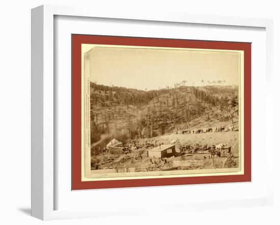 Whitewood Canyon, Wade and Jones R.R. Camp, Black So. Dak-John C. H. Grabill-Framed Giclee Print