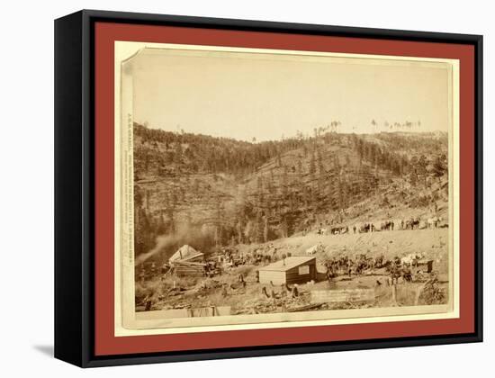 Whitewood Canyon, Wade and Jones R.R. Camp, Black So. Dak-John C. H. Grabill-Framed Stretched Canvas