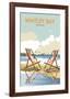 Whitley Bay - Dave Thompson Contemporary Travel Print-Dave Thompson-Framed Giclee Print