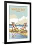 Whitley Bay - Dave Thompson Contemporary Travel Print-Dave Thompson-Framed Giclee Print