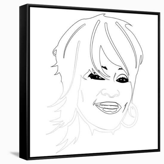 Whitney Houston-Logan Huxley-Framed Stretched Canvas