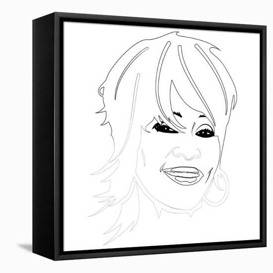 Whitney Houston-Logan Huxley-Framed Stretched Canvas