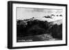 Whittier, Alaska - Aerial View of Town-Lantern Press-Framed Art Print