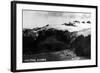 Whittier, Alaska - Aerial View of Town-Lantern Press-Framed Art Print