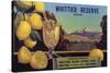 Whittier Reserve Brand - Whittier, California - Citrus Crate Label-Lantern Press-Stretched Canvas